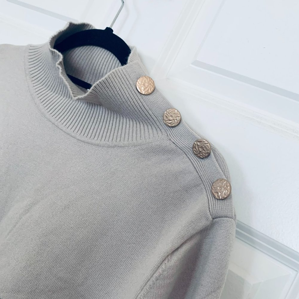 Mock Button Neck Sweater NWT - Picture 4 of 12